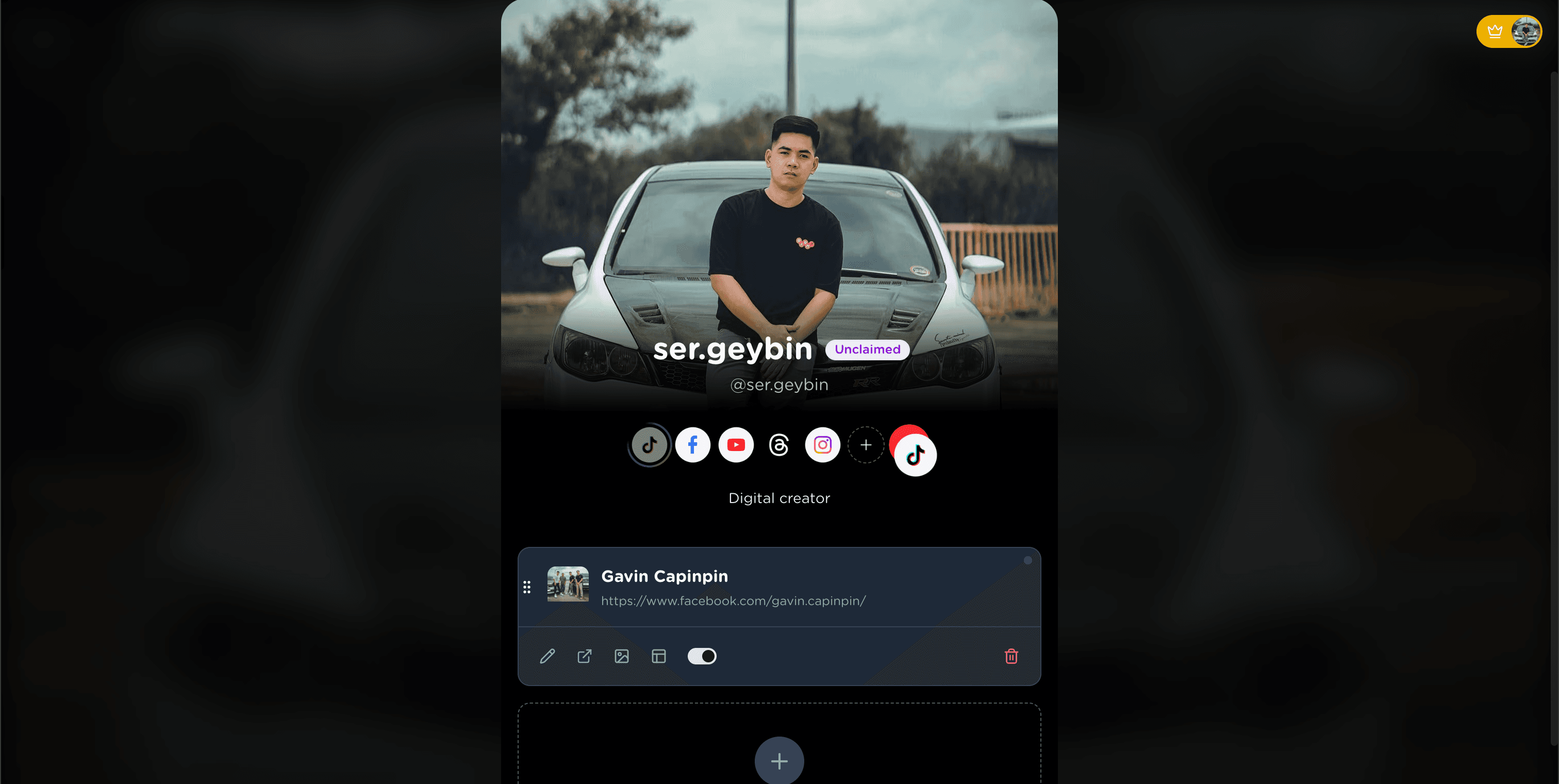 FYP Creator Platform project screenshot